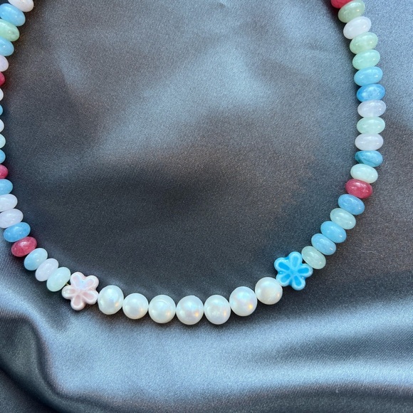 Morganite Pearl Necklace - Picture 4 of 6